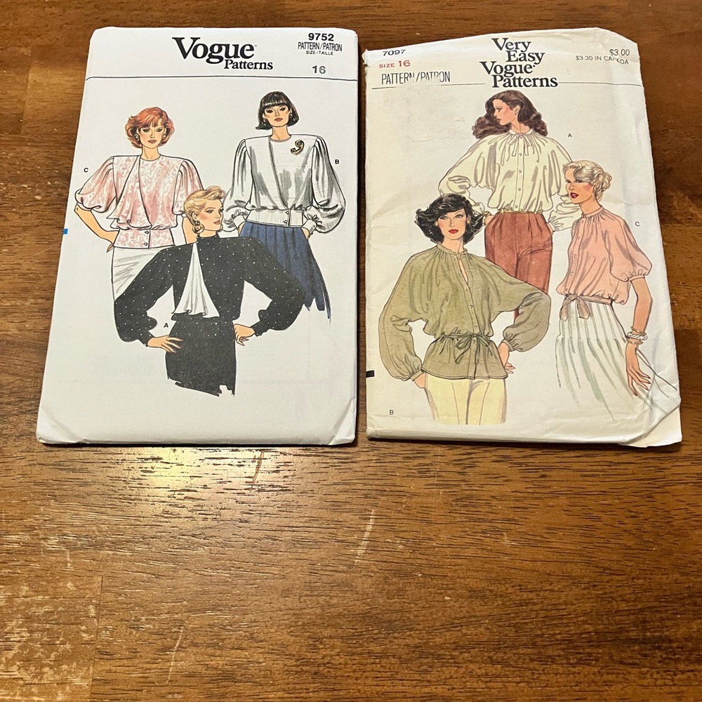 Vintage Vogue Blouse Patterns